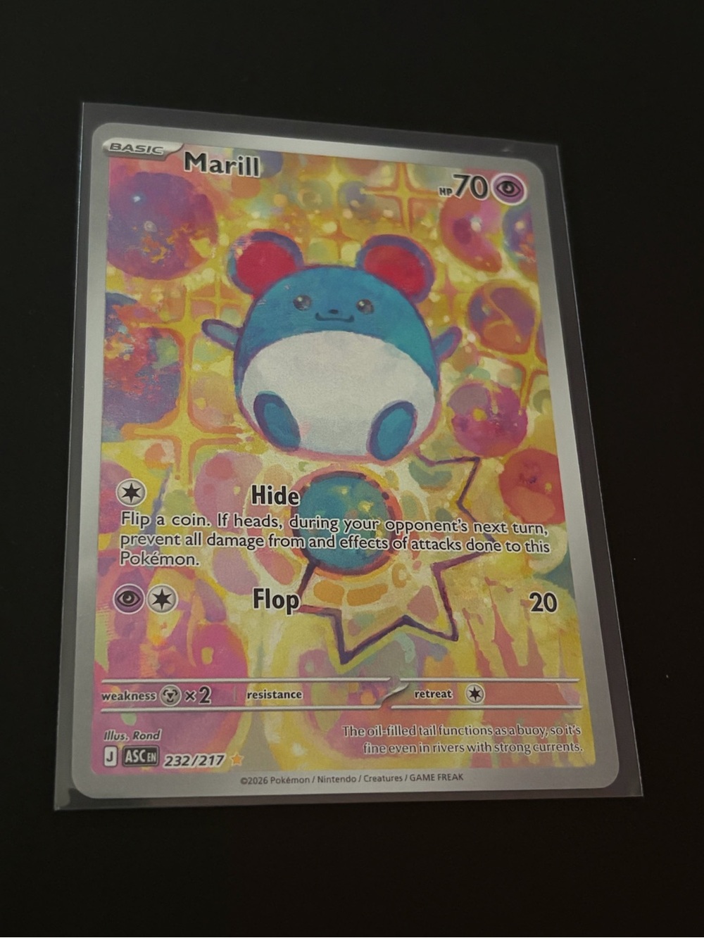 Marill 232/217 Ascended Heroes Holo Trading Card